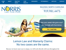 Tablet Screenshot of lemonlawnc.com